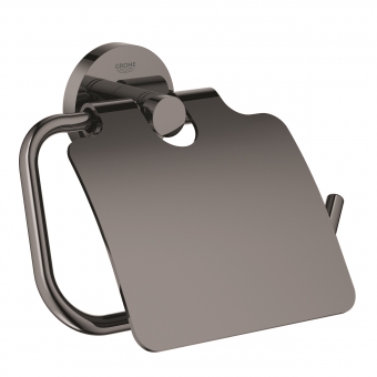 Laikiklis tualetinio popieriaus su dangteliu Grohe Essentials grafito spalva 